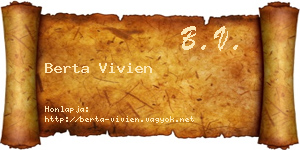 Berta Vivien névjegykártya